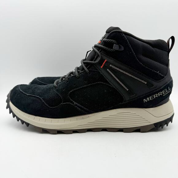 Merrell Mens Wildwood Mid LTR Hiking Boots US 11.5 M Black Waterproof EUC - Picture 7 of 12